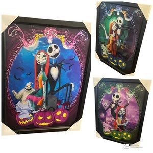 📦 New The Nightmare Before Christmas Framed 3D Lenticular Poster / Picture